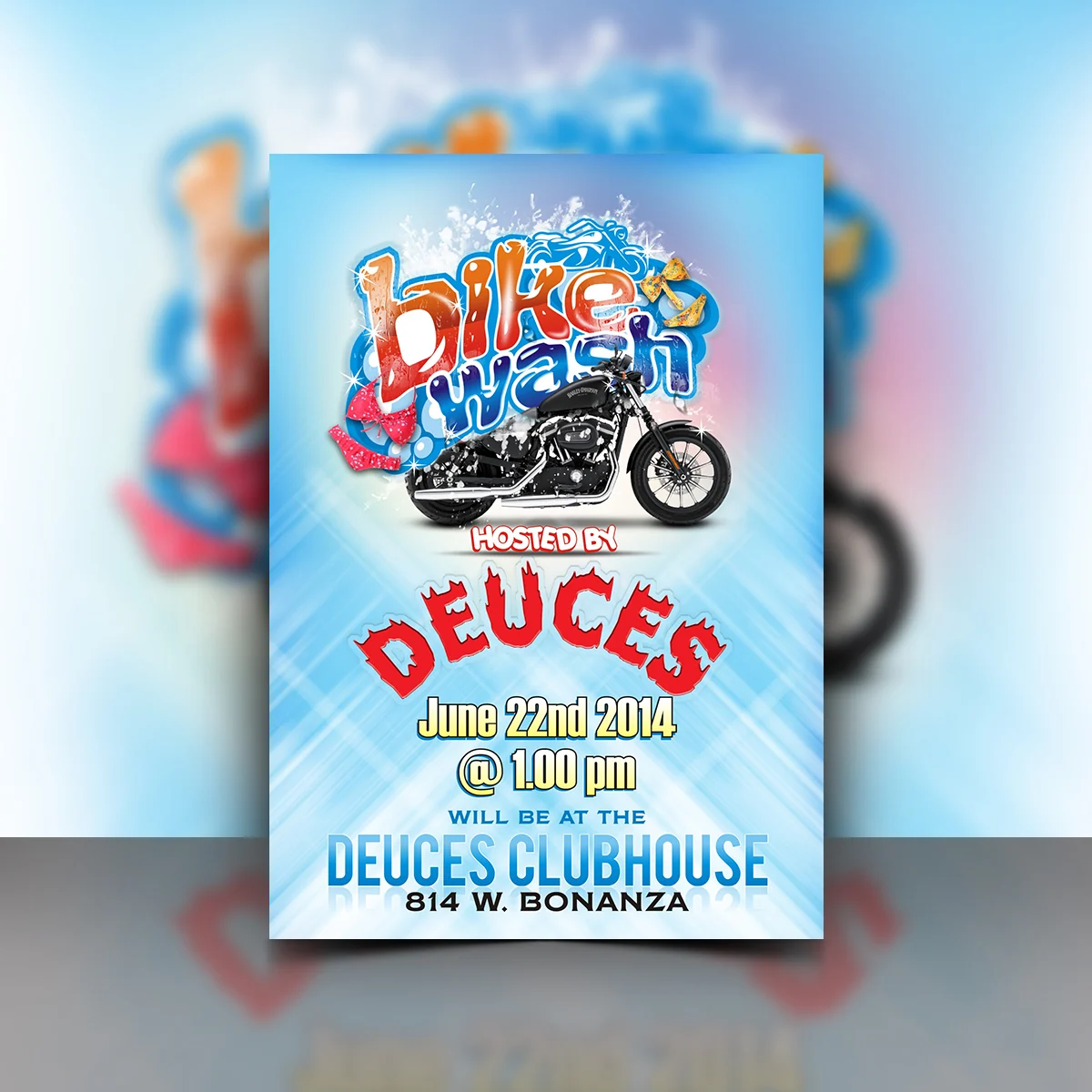 Deuces Bike Wash - Flyer design