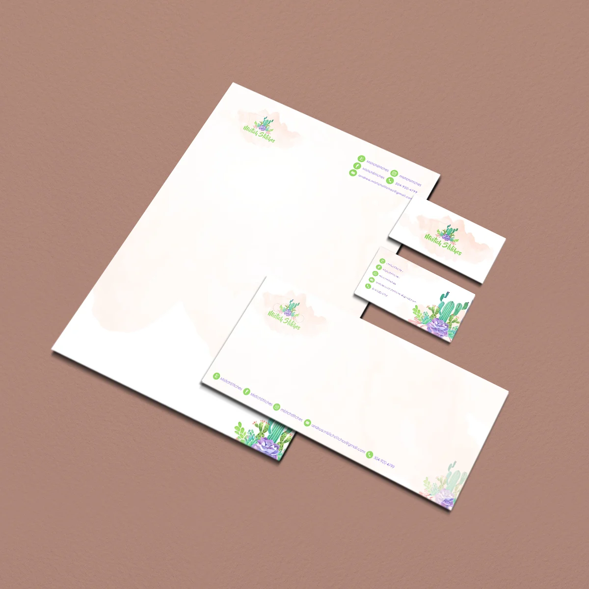 Mistical Stitches - Stationery design