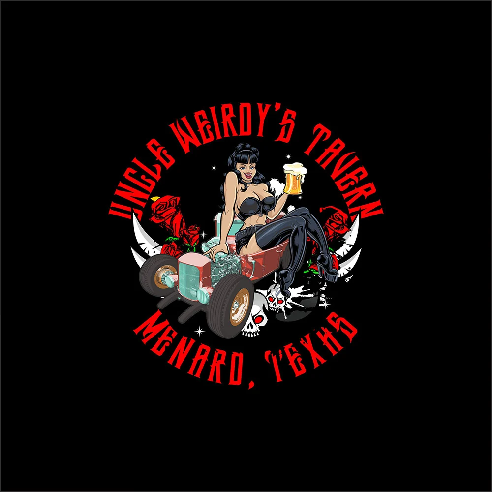 Uncle Weirdy’s Tavern - Biker - Illustration Logo design