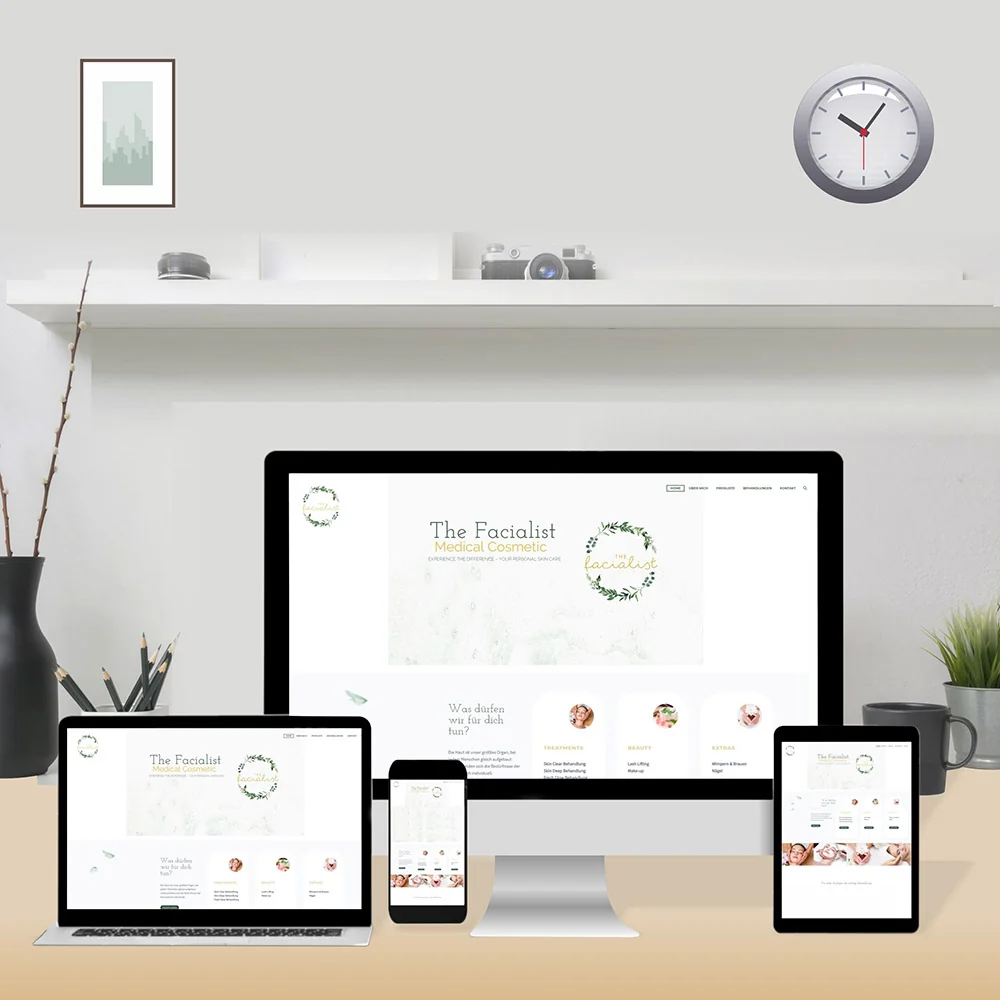 The Facialist design details and portfolio artwork