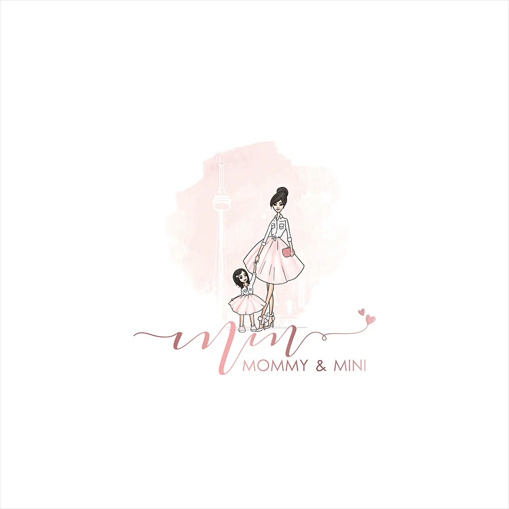 Mommy & Mini - Illustration Logo design