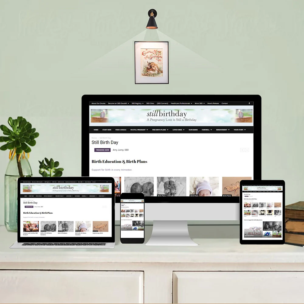 Stillbirthday - Website design