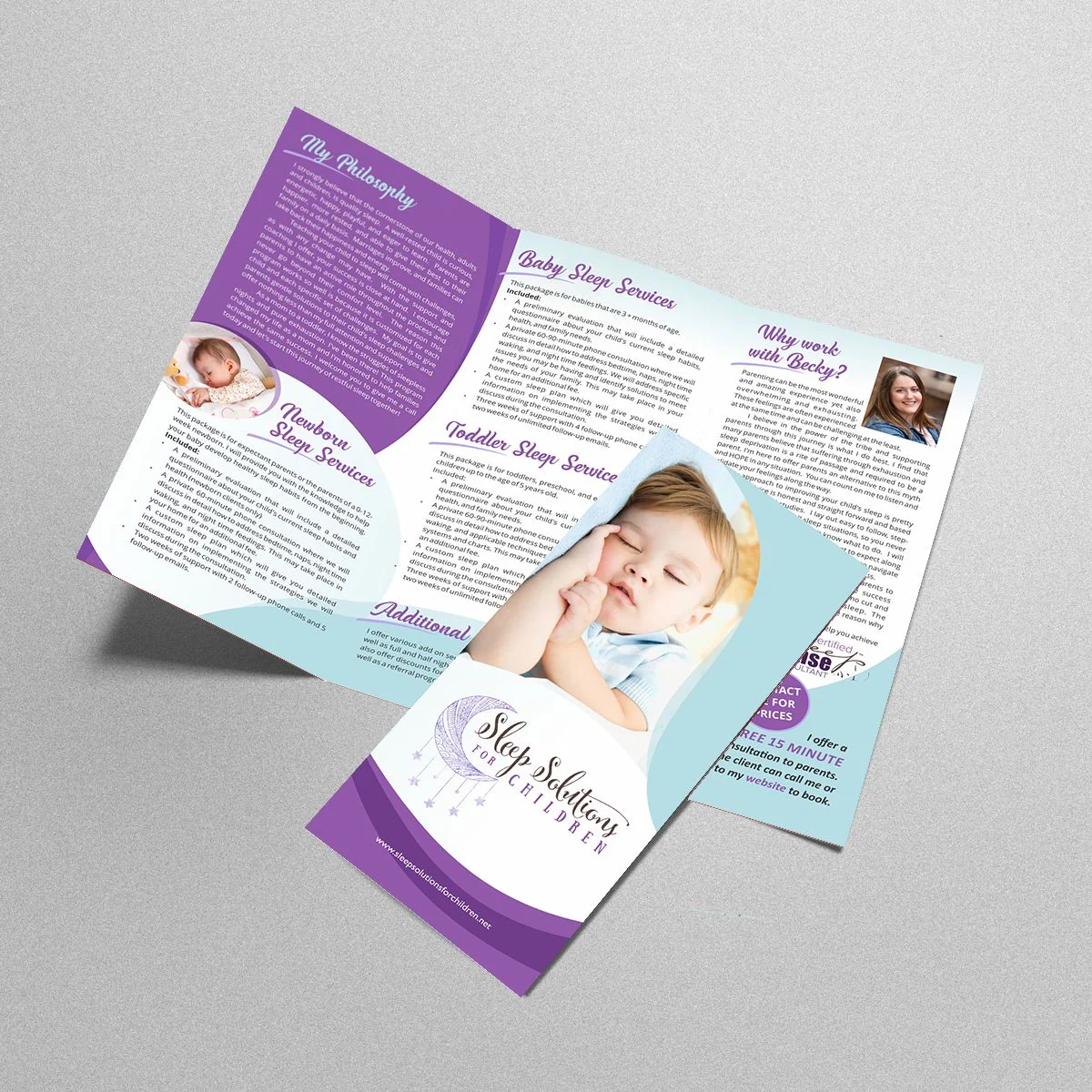 Sleep Solutions for Children - Brochure design