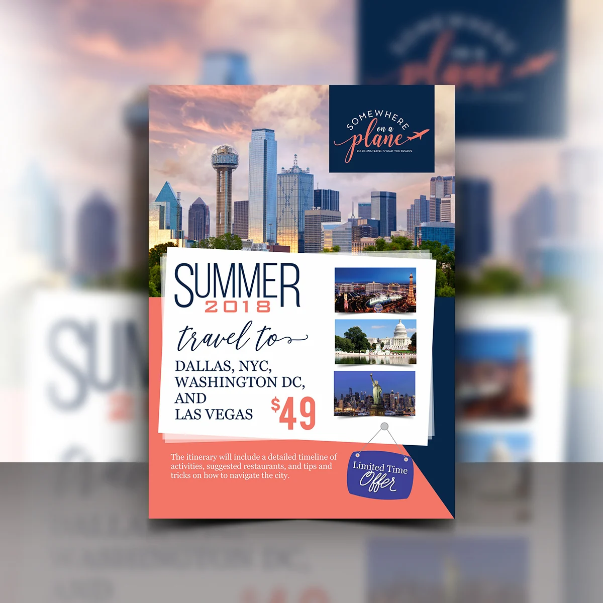 Somewhere on a Plane - Flyer design