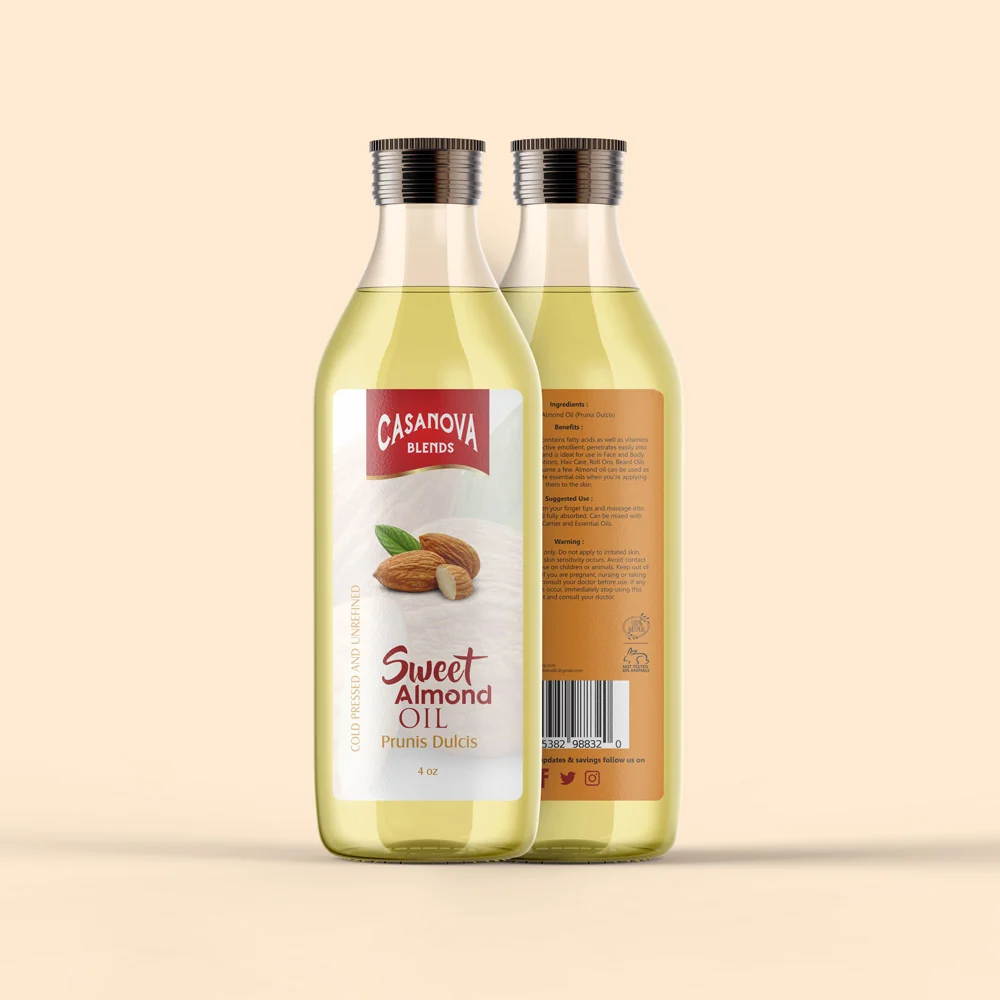 Casanova Blends - Sweet Almond Oil - Packaging design