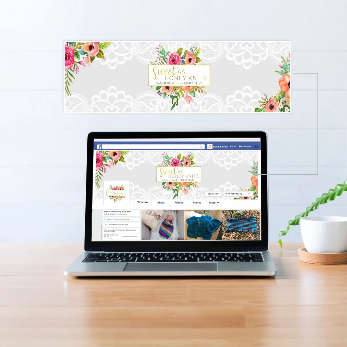 Sweet as Honey Knits - Banner Cover design