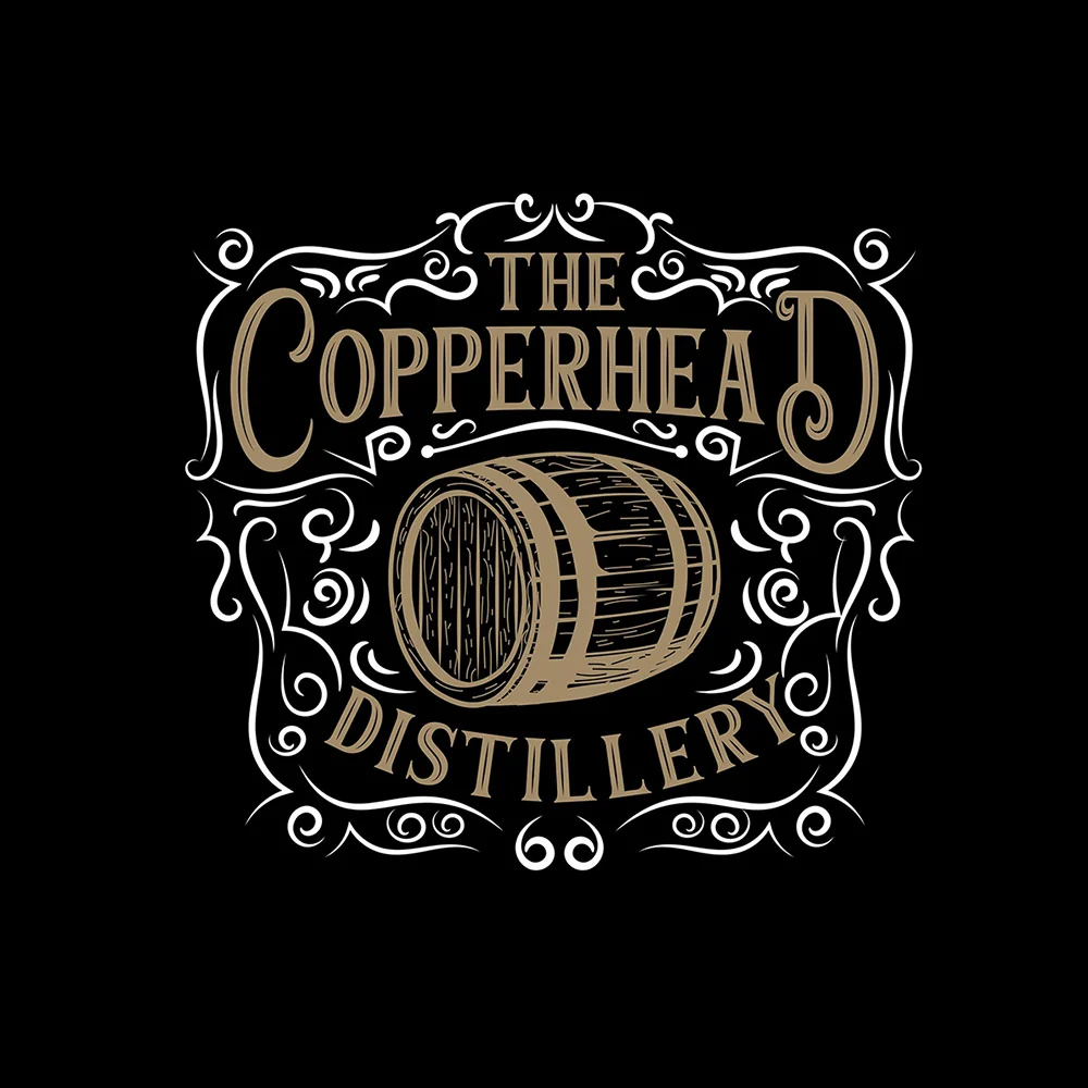 Copperhead Distillery design details and portfolio artwork