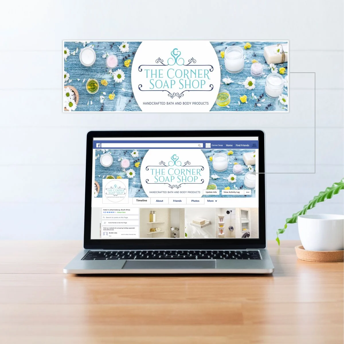 The Corner Soap Shop - Banner Cover design