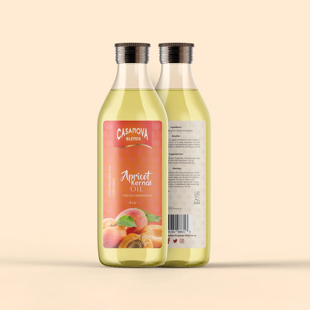 Casanova Blends - Apricot Kernel Oil - Packaging design