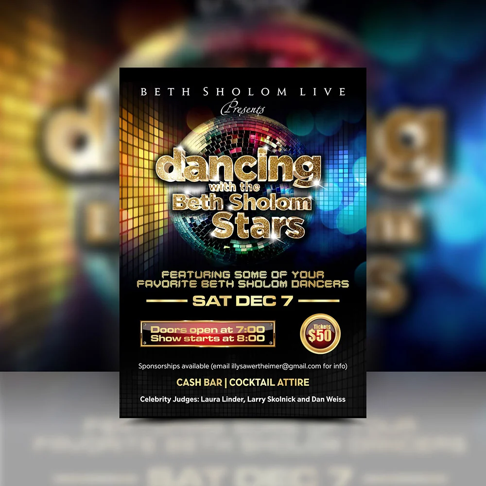 Dancing with the Beth Sholom Stars - Flyer design