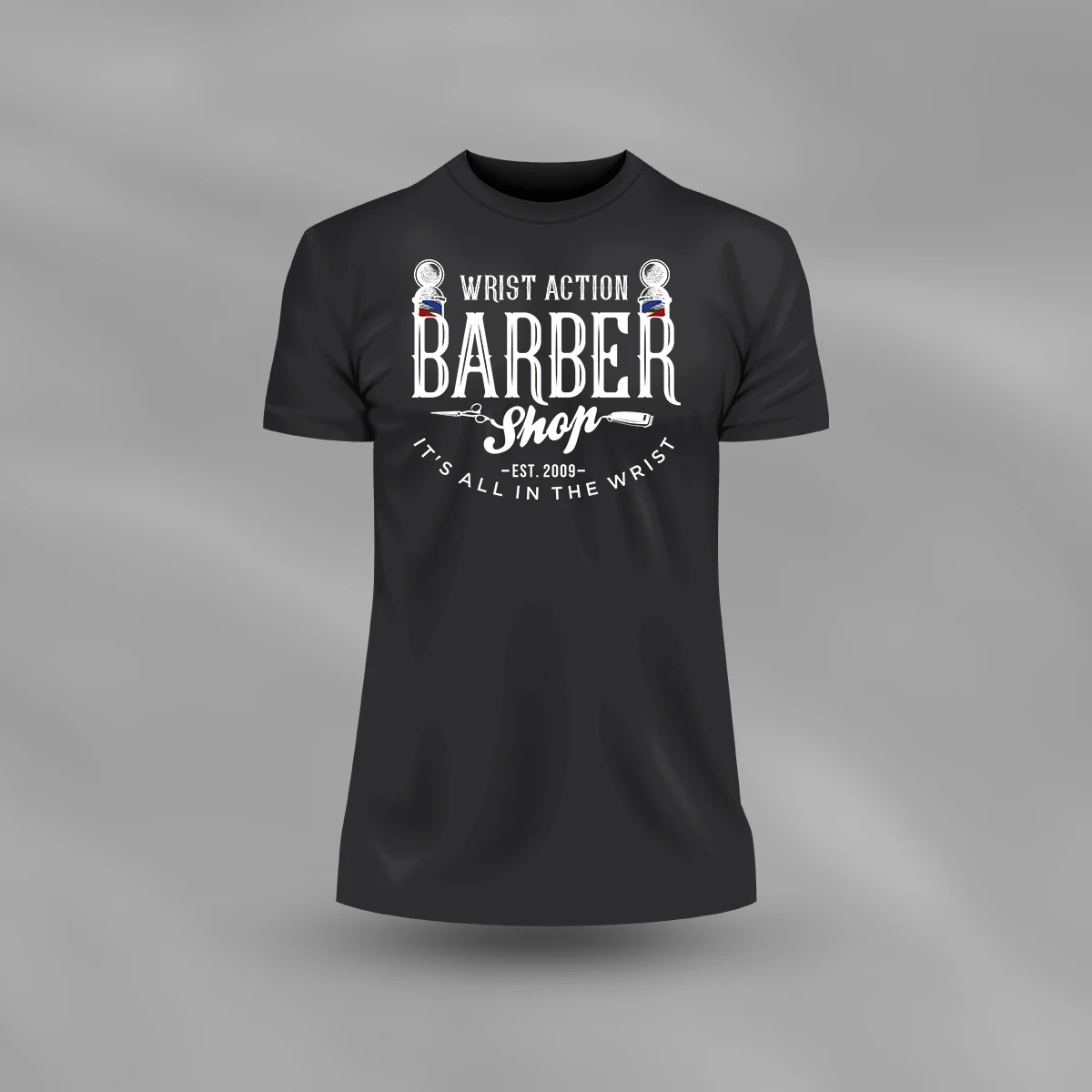 Wrist Action Barber Shop - Tshirt design