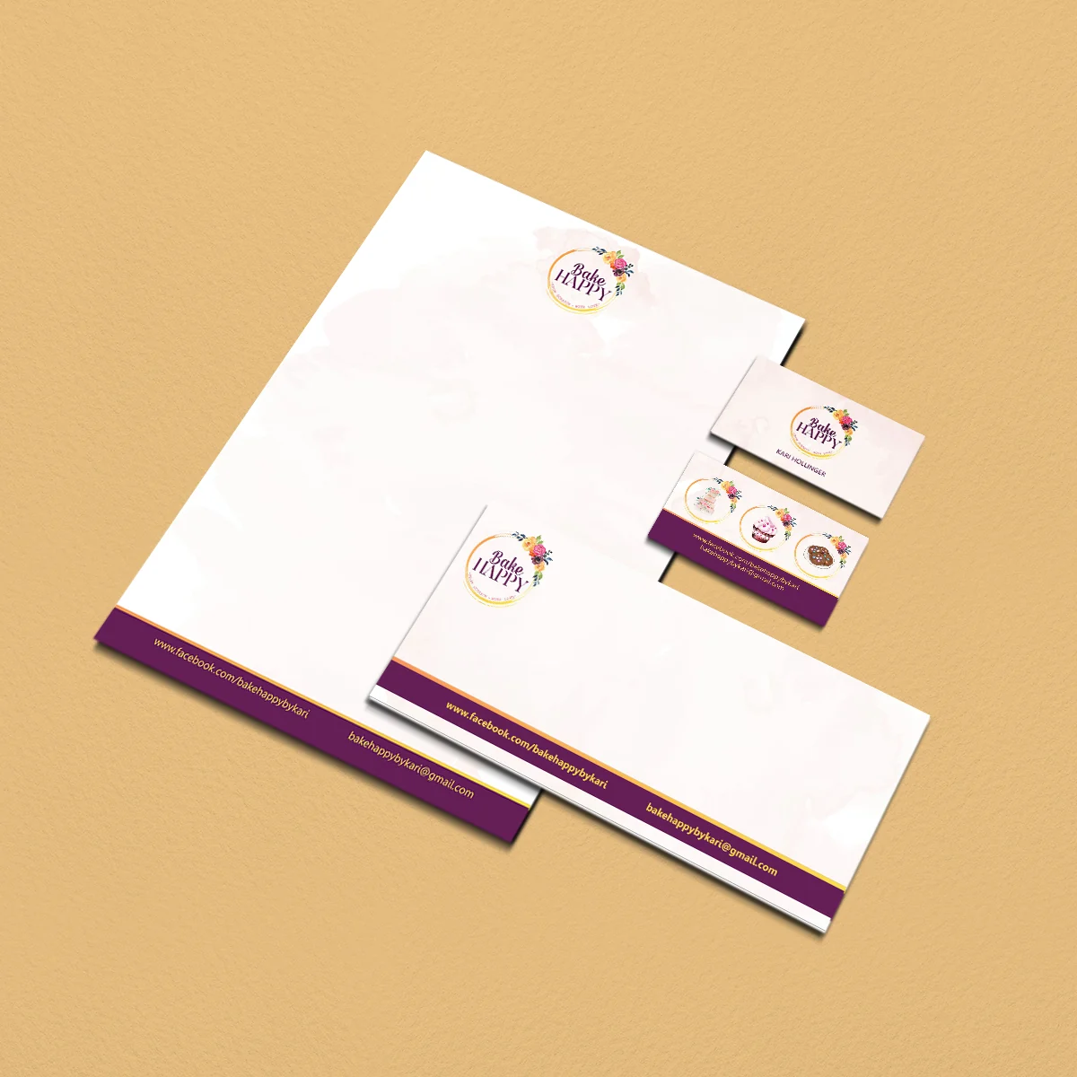Bake Happy - Stationery design