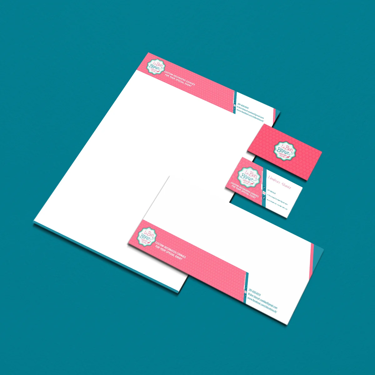 Le Bon Biscuit - Stationery design